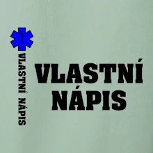 Hvězda života - vlastní nápis vpředu a vzadu