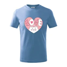 Kočka love - růžové srdce