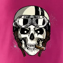 Motorkářská helma a doutník