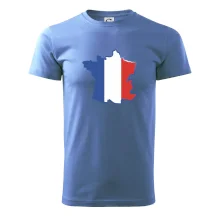 Francouzská vlajka mapa obrys