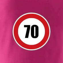 Dopravní značka - omezení rychlosti 70