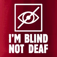 I'm blind not deaf