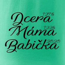 Dcera, máma, babička - vaše ročníky