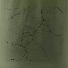 Černobílá mapa Kralupy nad Vltavou