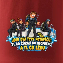 Dva typy potápěčů v neoprenu