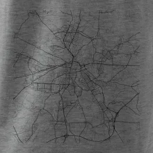 Mapy měst černobílé Plzeň