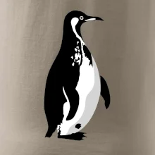 Tučňák černobílý z boku