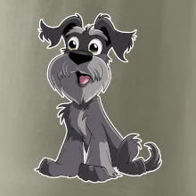 Knírač kreslený sedící