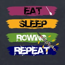 Eat sleep rowing repeat barevné