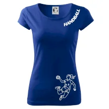 Handball nápis šikmo  - holka