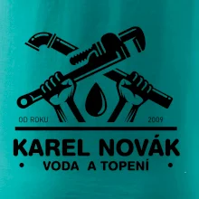 Instalatér - Překřížené klíče vlastní nápis