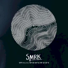 Smrk - vrstevnice v kruhu