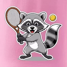 Mýval hraje tenis kreslený