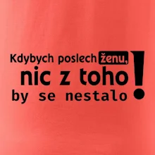 Kdybych poslechl ženu, nic u toho by se nestalo