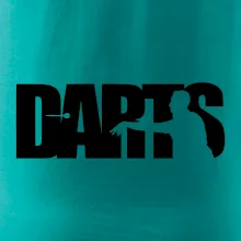 Darts - nápis se šipkařem