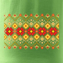 Ukrajinský vzor  - Červené květiny