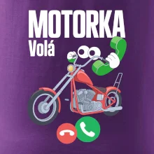 Karikatura motorka chopper volá