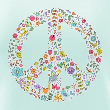 Peace symbol lístečky