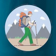 Barevný párový motiv na hory