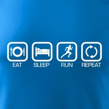Eat sleep run repeat v řadě