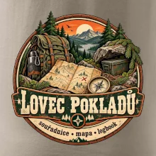 Lovec pokladů vintage horský odznak