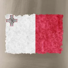 Vlajka Malta okousaná