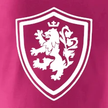 Český lev erb na prsu a na zádech