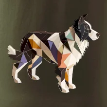 Border colie slepená z papíru