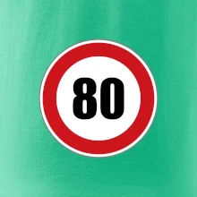 Dopravní značka - omezení rychlosti 80