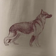 Německý ovčák -  kreslený skica