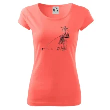 Kreslený rybář na pařezu