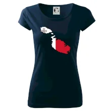 Mapa Malta s vlajkou