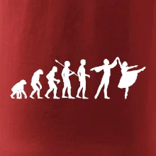 Evoluce tanec - muž a žena se sukní