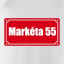 Jméno a věk - uliční cedule - červená