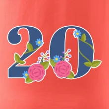 Květinové číslo kreslené - 20