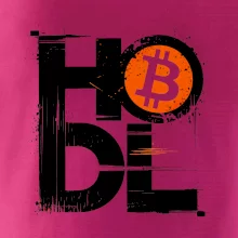 Hodl velký nápis a logo BTC