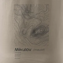 Mikulov - vrstevnice v obdélníku