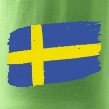 Švédsko vlajka štětkou