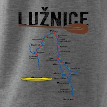 Mapa řeky Lužnice