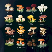 Atlas hub - triko s houbami