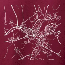 Mapy měst černobílé Turnov