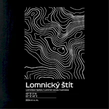 Lomnický štít - vrstevnice v obdélníku