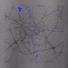 Olomouc - Mapa s vodními toky