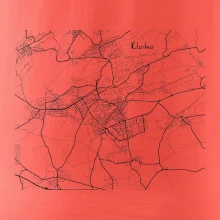 Černobílá mapa Kladno