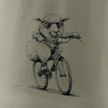 Ovce s brýlemi na kole