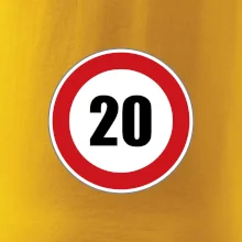 Dopravní značka - omezení rychlosti 20