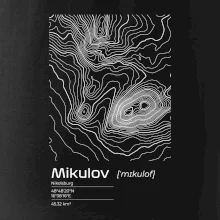 Mikulov - vrstevnice v obdélníku