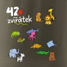 Tričko + 42 nažehlovacích zvířátek