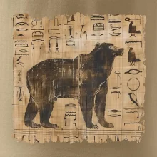 Egyptské hieroglyfy medvěd