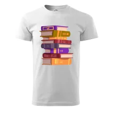 Knihomol stojící knihy